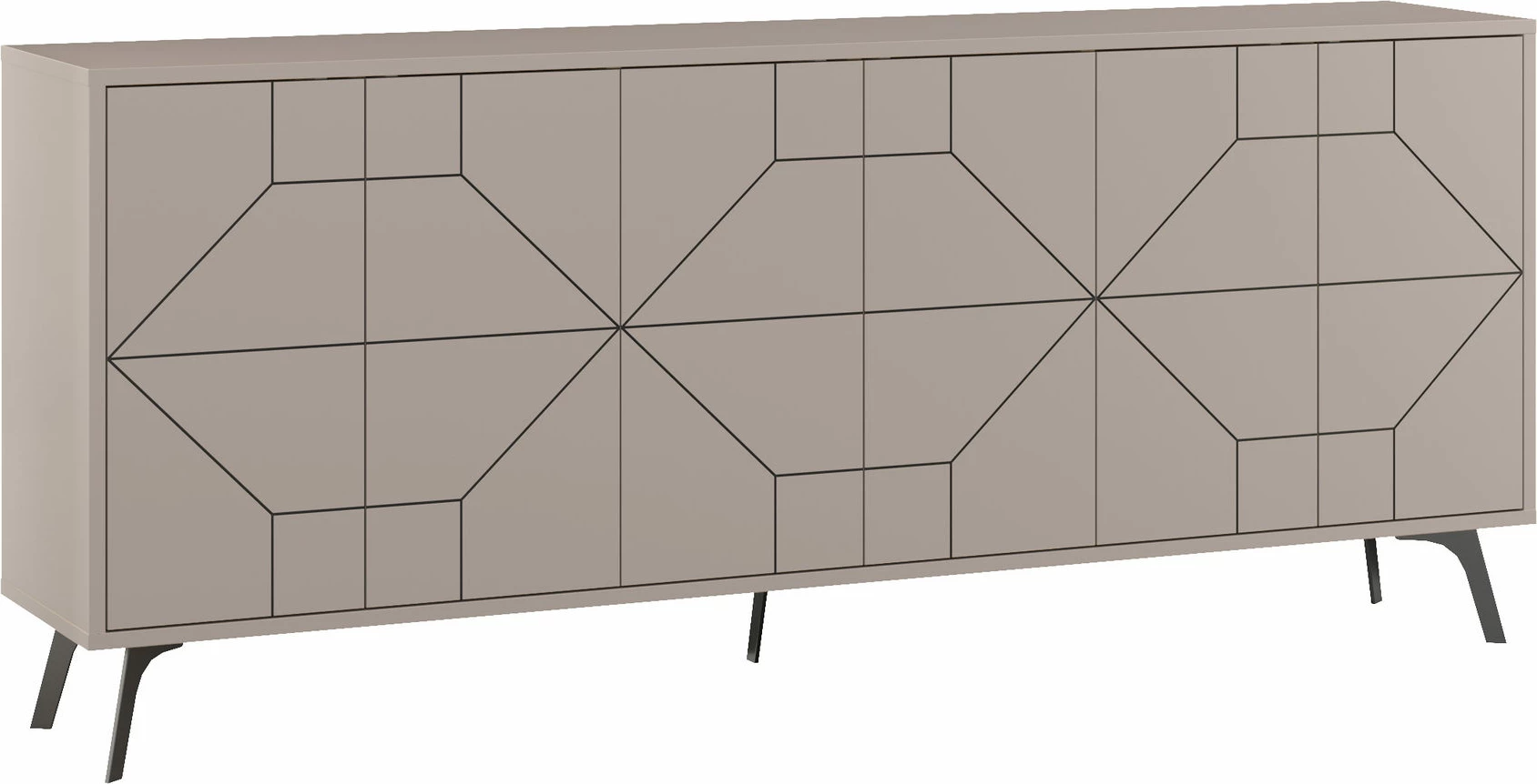Konsol Skye Decor, ngjyrë mocha e çelët, 183 cm