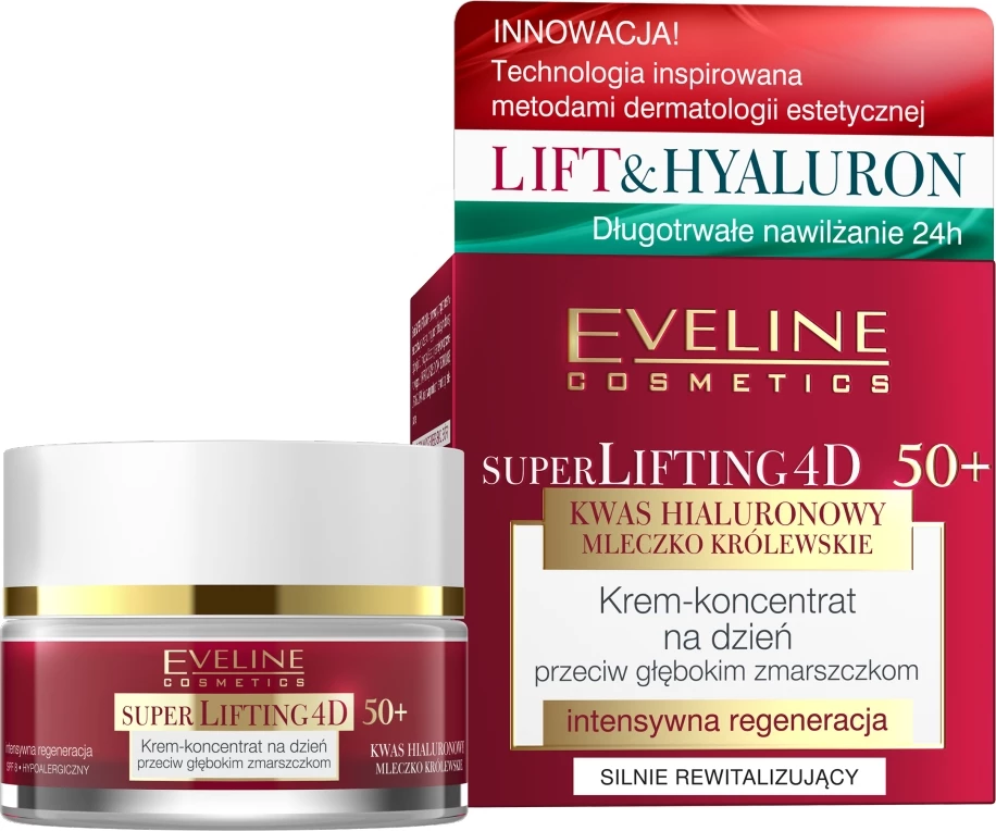 Krem ditës kundër rrudhave Eveline Cosmetics Super Lifting 4D për femra, 50ml