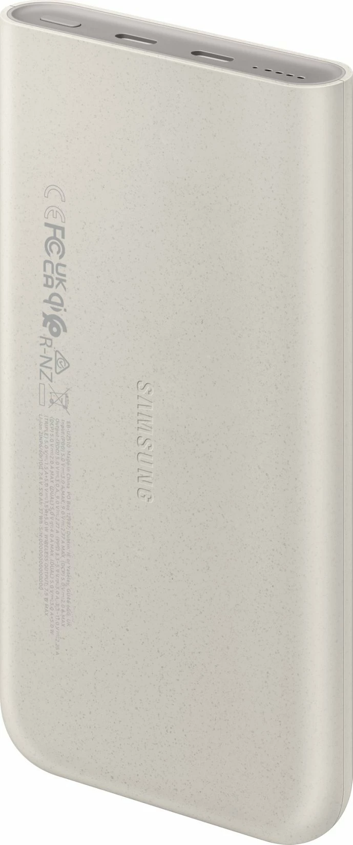 Powerbank Samsung EB-U2510XU 10000mAh 25W 2x USB-C me karikim pa tela, krem, me kabllo USB-C