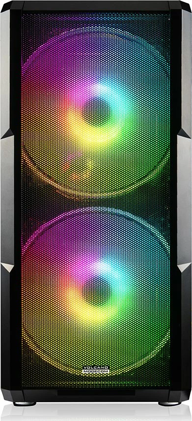 Kasë Modecom Volcano Amirani ARGB (AT-AMIRANI-PG-10-000000-0002), Midi Tower ATX, USB-C, pa PSU, e zezë