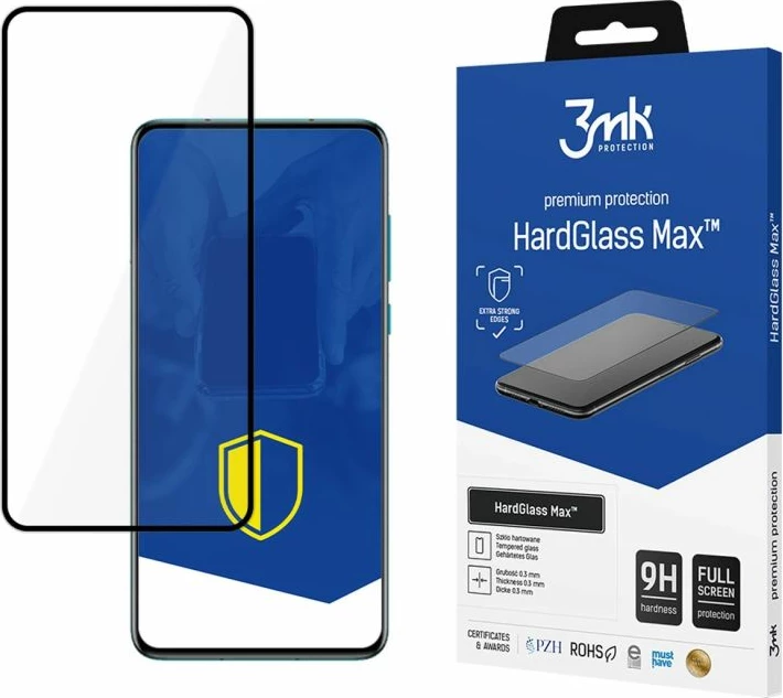 Mbrojtës xhami i fortë 3mk HardGlass Max për Huawei P40 Pro+ 5G, i zi