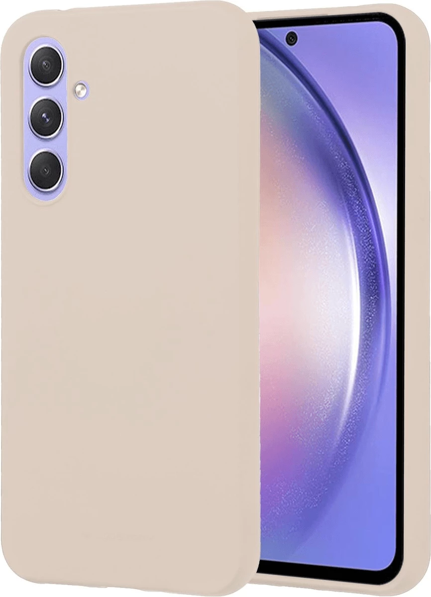 Mbështjellës silikoni Goospery Soft Feeling për Samsung Galaxy A14, bezhë