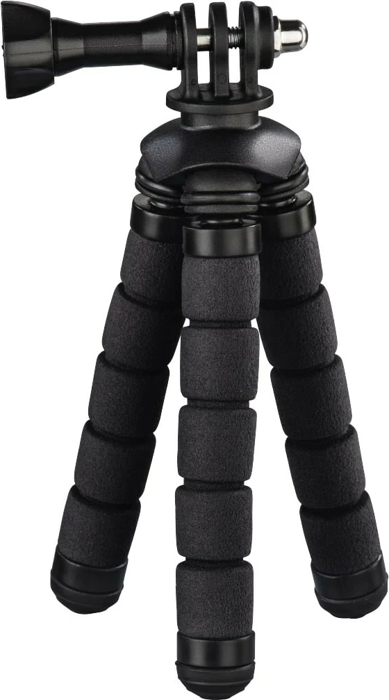 Tripod fleksibil Hama 2-në-1, 14cm, për smartfona dhe GoPro, zi