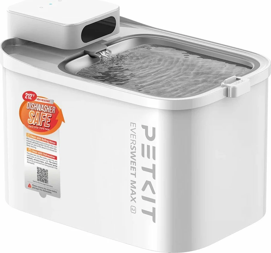 Fontanë uji për kafshë Petkit Eversweet Max 2, 3 L, pompë UVC, bateri, e bardhë