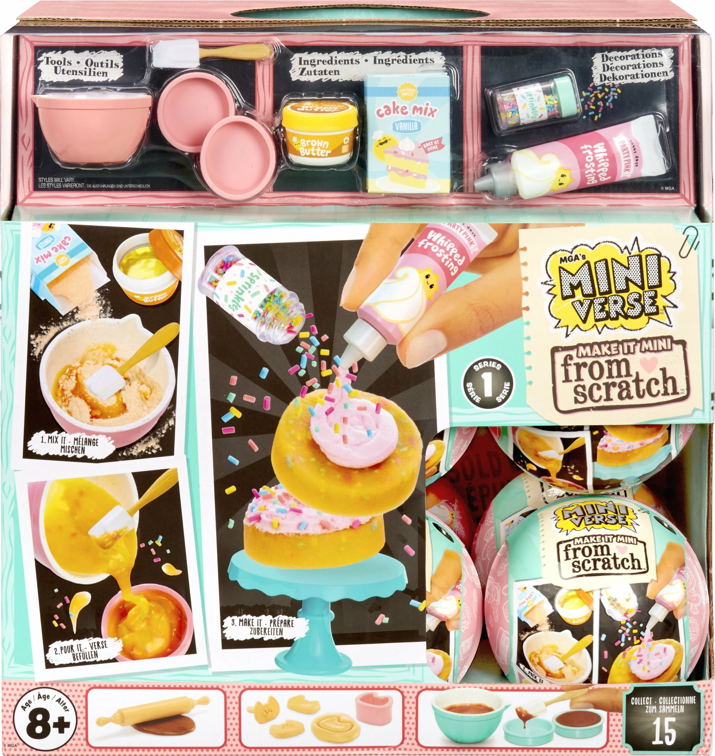 Set lodrash kreative bëje vet MGA Miniverse Make It Mini From Scratch, top surprizë, 8+ vjeç, shumëngjyrëshe, 1 copë