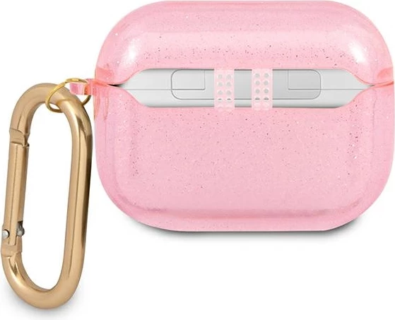 Mbështjellës Guess GUAPUCG4GP për AirPods Pro, Glitter Collection, Rozë