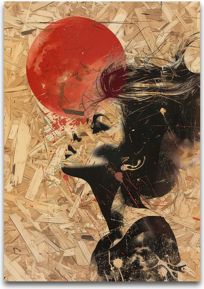 Pikturë dekorative me kornizë MDF, Wallity, Huhu317, 50x70cm
