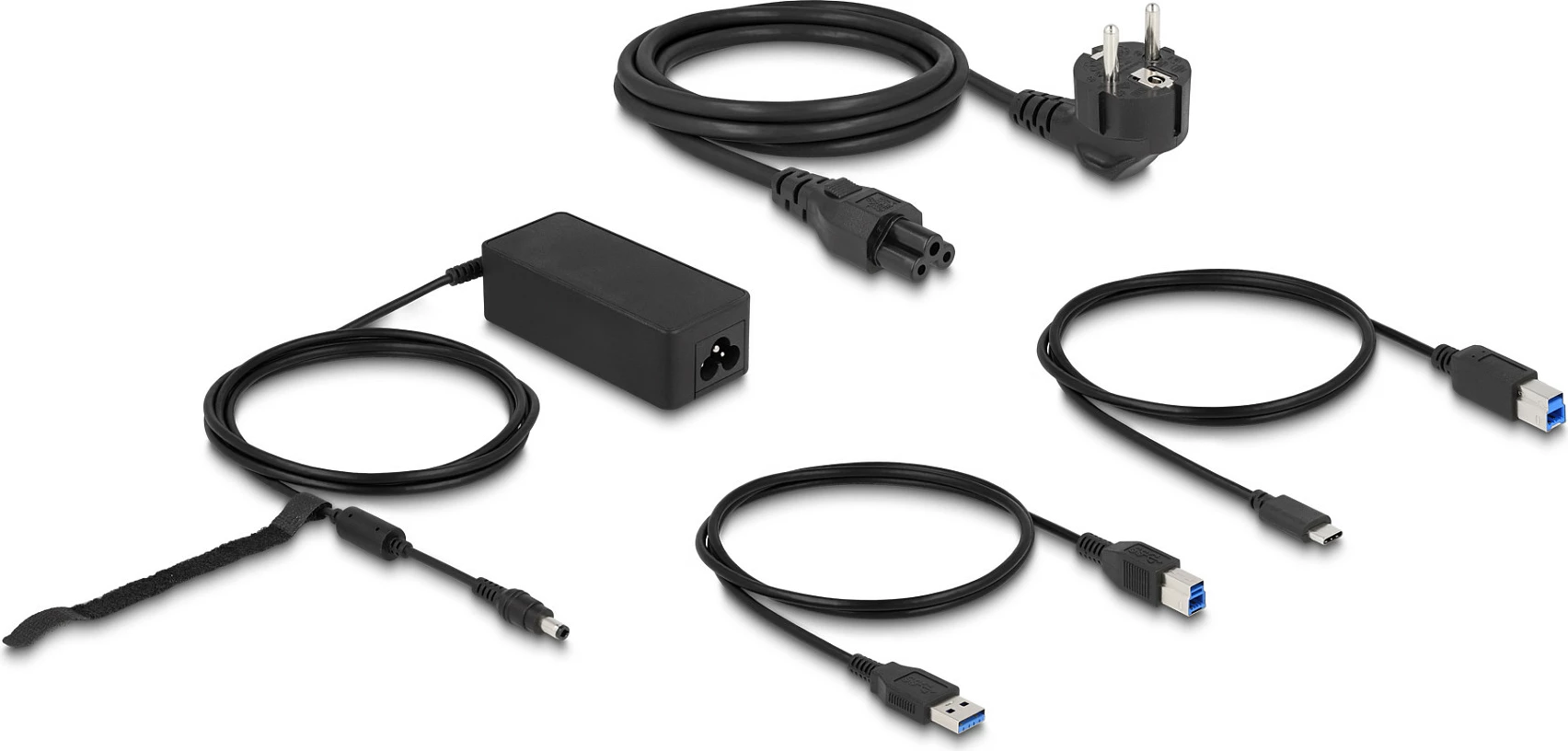 Docking station DeLOCK DisplayLink, 2x DisplayPort 4K, USB 3.2, LAN, Audio, e zezë