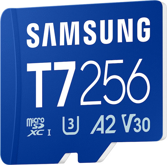 Kartelë memorje microSD Samsung T7 256GB, UHS-I U3, A2, V30, 170MB/s, e kaltër
