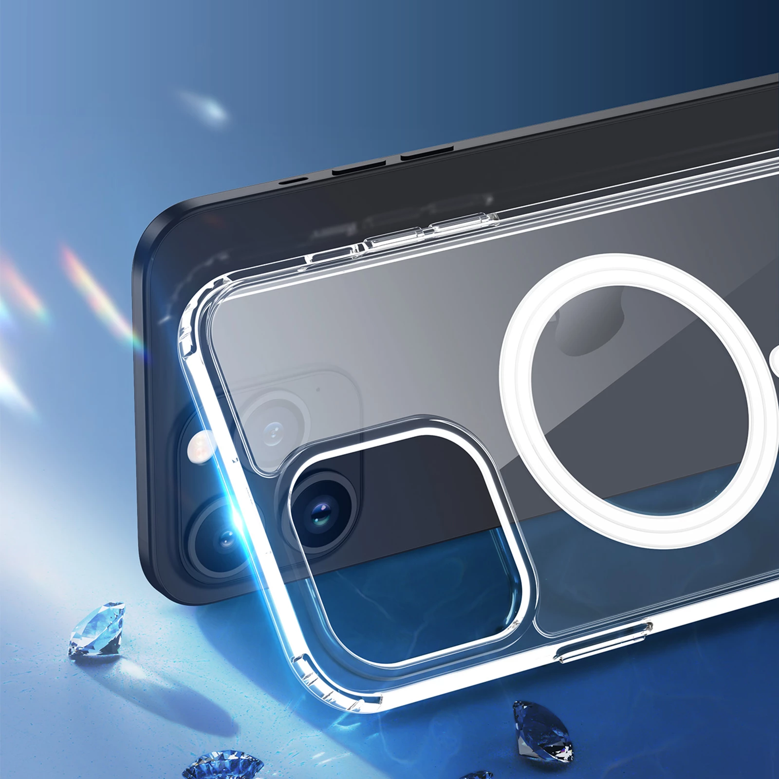 Mbështjellës Dux Ducis Clin për iPhone 15 Pro Max, MagSafe, Transparent