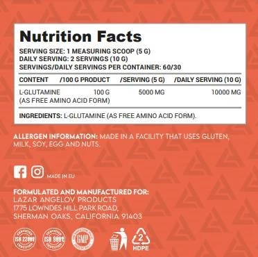 LA Glutamine 300gr