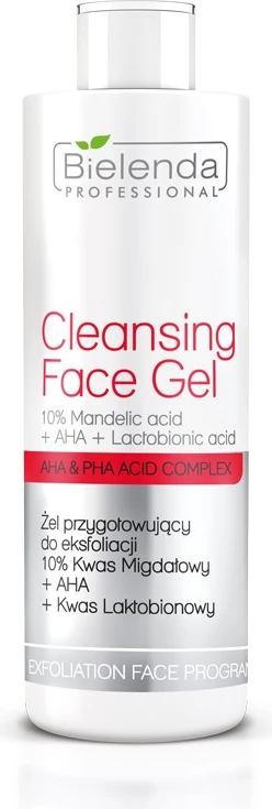 Xhel pastrues fytyre për femra Bielenda Professional 10% Mandelic Acid + AHA + Lactobionic Acid, 200g