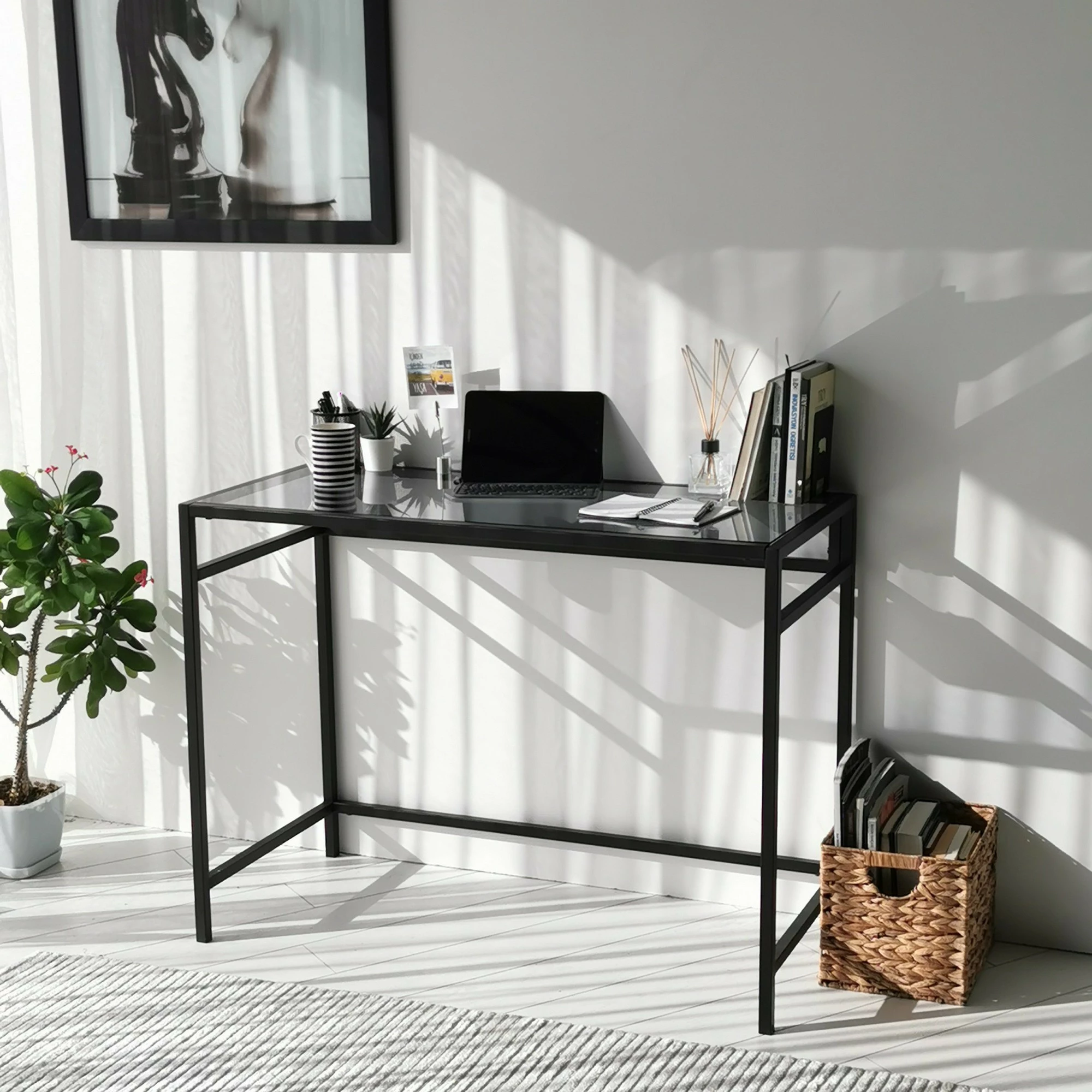 Tavolinë studimi Hanah Home, Network Çalışma Masası, 100x45cm, M100F