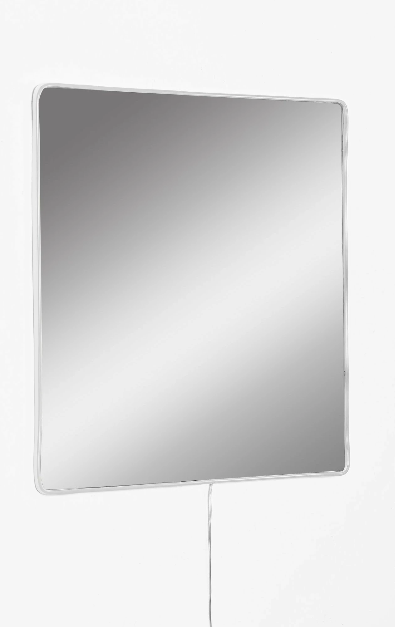 Pasqyrë katrore me ndriçim LED, Hanah Home, 50x50cm, e bardhë