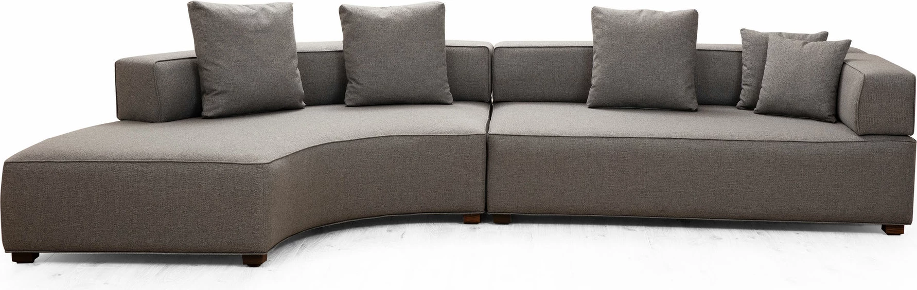 Kënd-sofa Atelier del Sofa, Gondol-1 (CHL-3R), ngjyrë gri