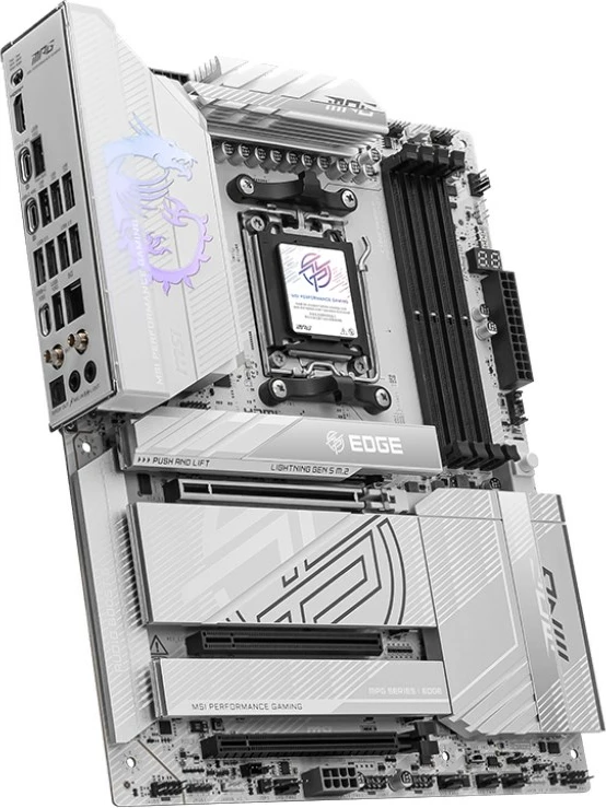 Pllakë amë MSI MPG X870E EDGE TI WIFI, Socket AM5, ATX, Bardhë