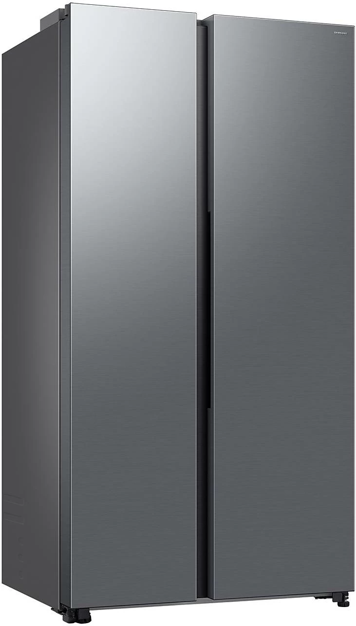 Frigorifer side-by-side Samsung RS70F65QDTEO 659L AI Twin Cooling Plus SpaceMax shpërndarës ujë/akull Wi‑Fi klasa D, argjendtë mat