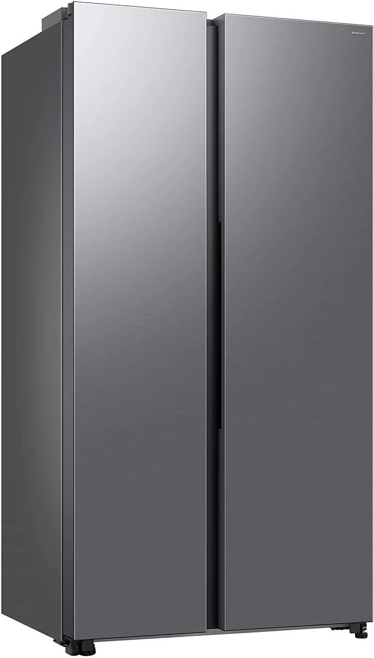 Frigorifer side-by-side Samsung RS70F65QDTEO 659L AI Twin Cooling Plus SpaceMax shpërndarës ujë/akull Wi‑Fi klasa D, argjendtë mat