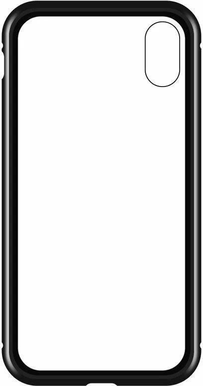 Mbështjellës Wozinsky Full Magnetic Case për Vivo X60, xham i integruar, i zi-transparent