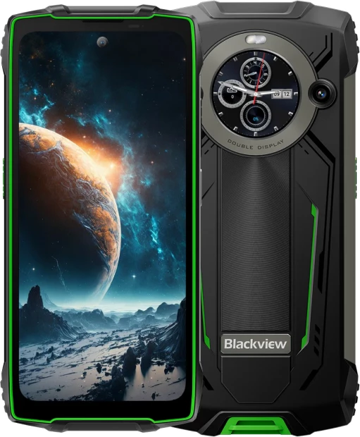 Celular BLACKVIEW BV8200 12/256GB, 6.5\" 120Hz, 8800mAh, Android 14, Dual SIM, i gjelbër