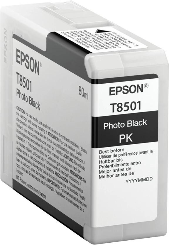 Toner Epson T8501 Photo Black, 80ml, pigment, për SureColor SC-P800