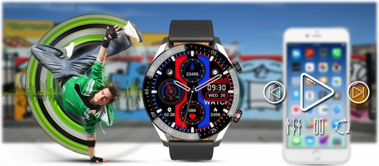 Smartwatch për meshkuj Gravity, e zezë