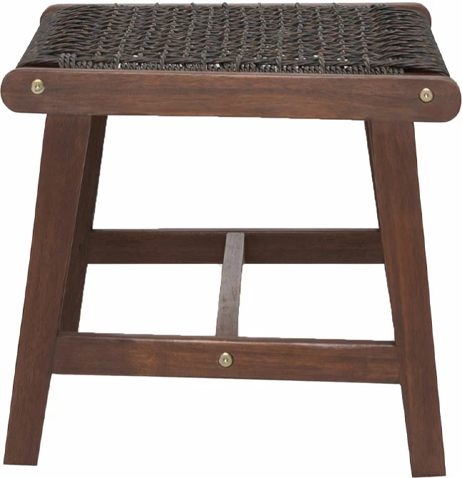 Stool Mesh, ngjyrë kafe antike, dru arre, 57x41x35.5cm