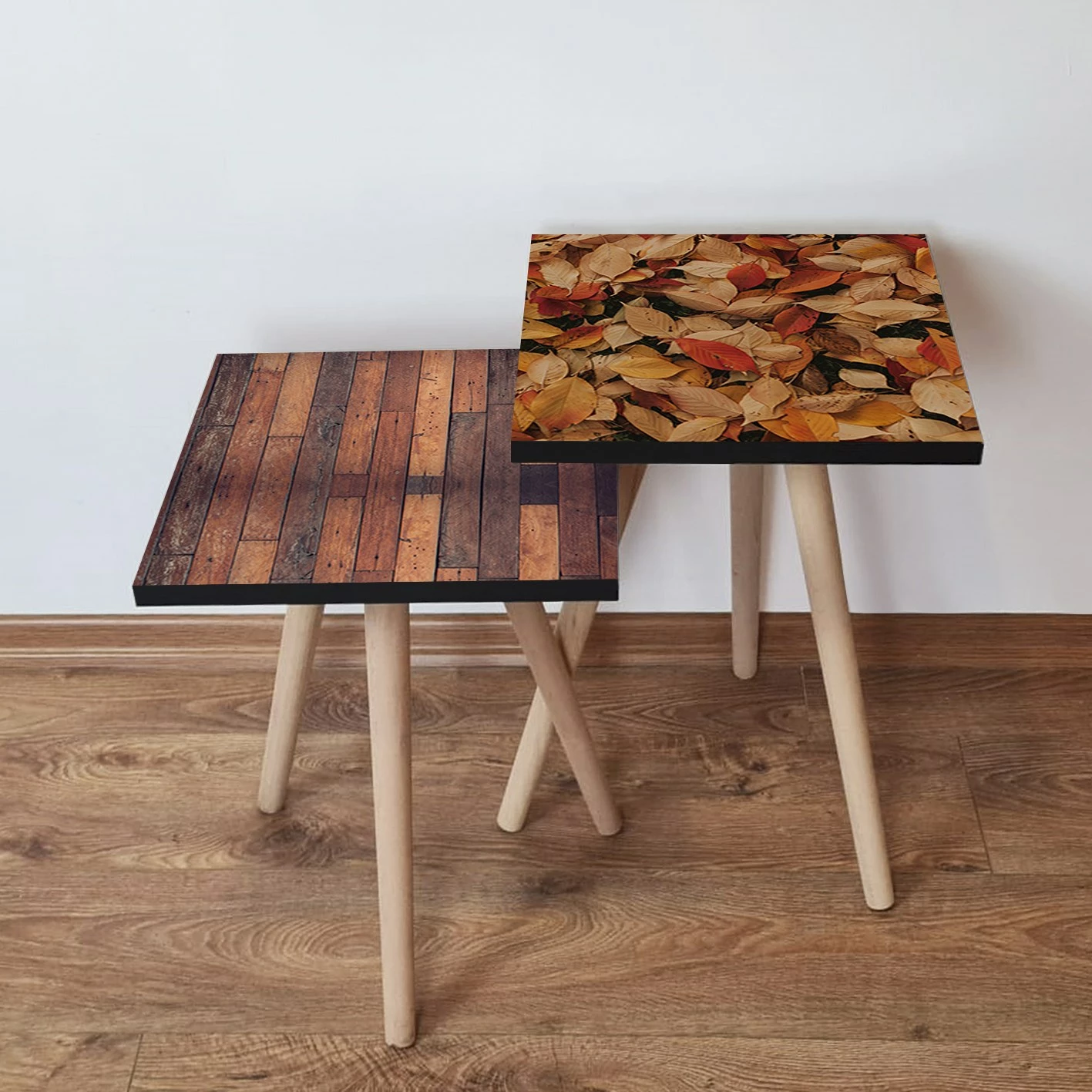 Set tavolinash të mbivendosura Skye Decor, 2 copë, 2Shp523, ngjyrë kafe