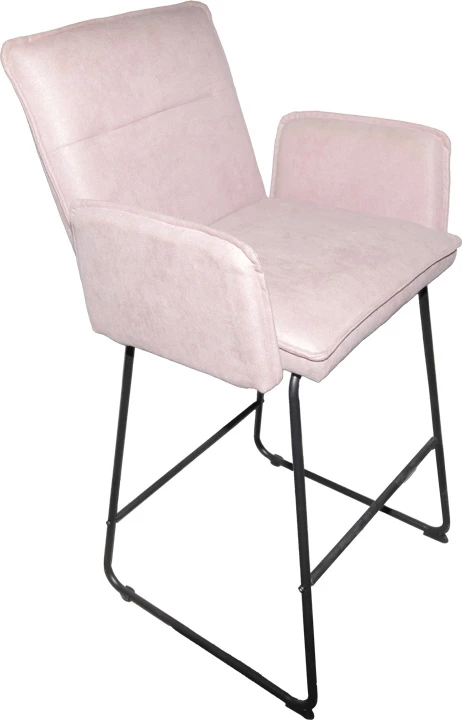 Karrige për bar Essential, set prej 4 copash, material pëlhurë 'rotten apple', këmbë metalike të zeza, 57x64.5x107cm