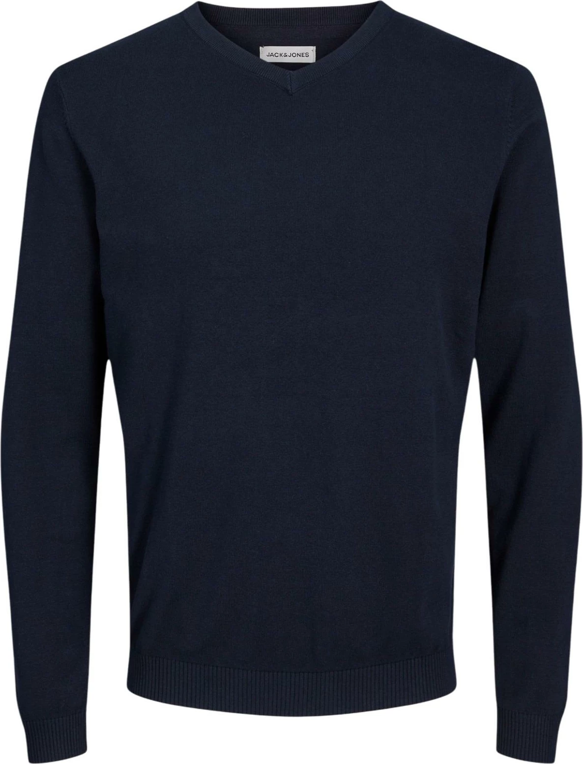 Xhemper për meshkuj Jack & Jones JJEBASIC Knit V-Neck NOOS, kaltër i errët