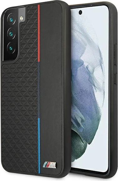 Mbështjellës BMW M Collection Triangles për Samsung Galaxy S22+, i zi, hardcase