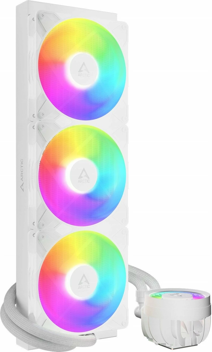 Sistem ftohje me lëng Arctic Liquid Freezer III Pro 420 A-RGB (ACFRE00189A), radiator 420mm, 3x140mm, ARGB, Bardhë