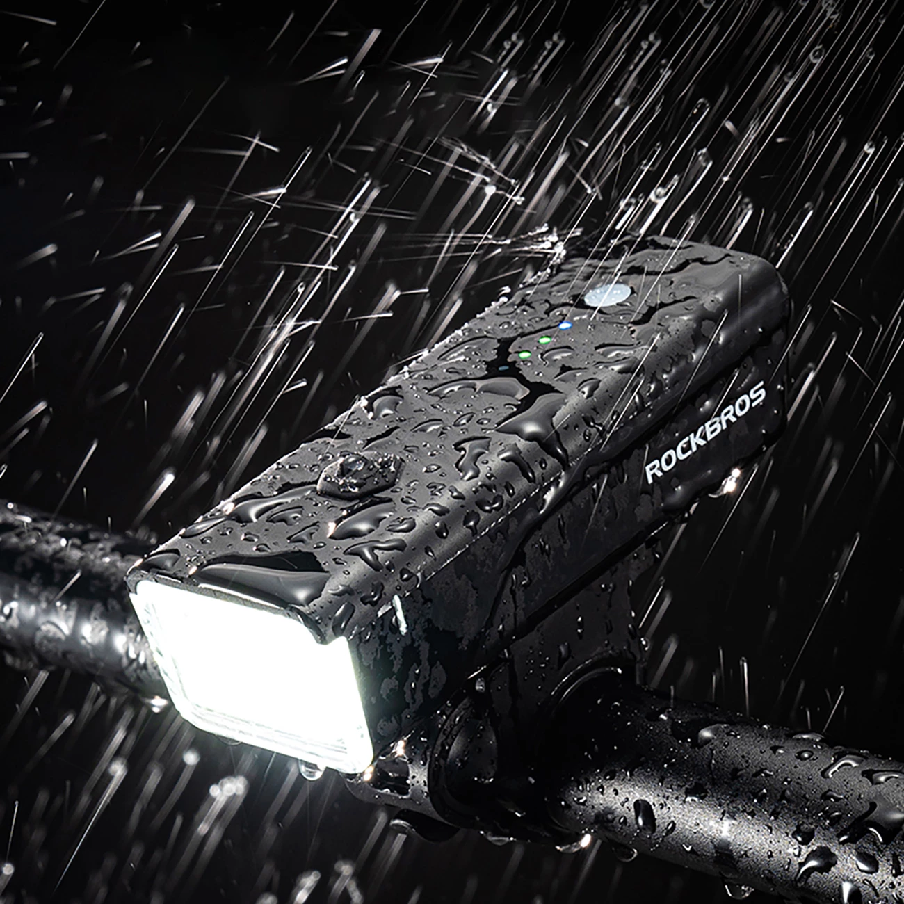Dritë përpara biçiklete Rockbros 24510003001, 260 lm, 1500 mAh, USB-C, e zezë