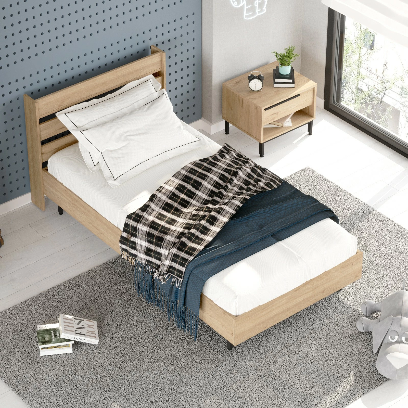 Set dhome për të rinj, ngjyrë lisi, Skye Decor, ON22-S