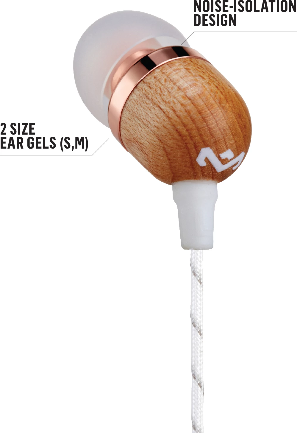 Kufje in-ear House of Marley Smile Jamaica, 3.5mm me kabllo, mikrofon, Copper, me 2 majë (S/M)