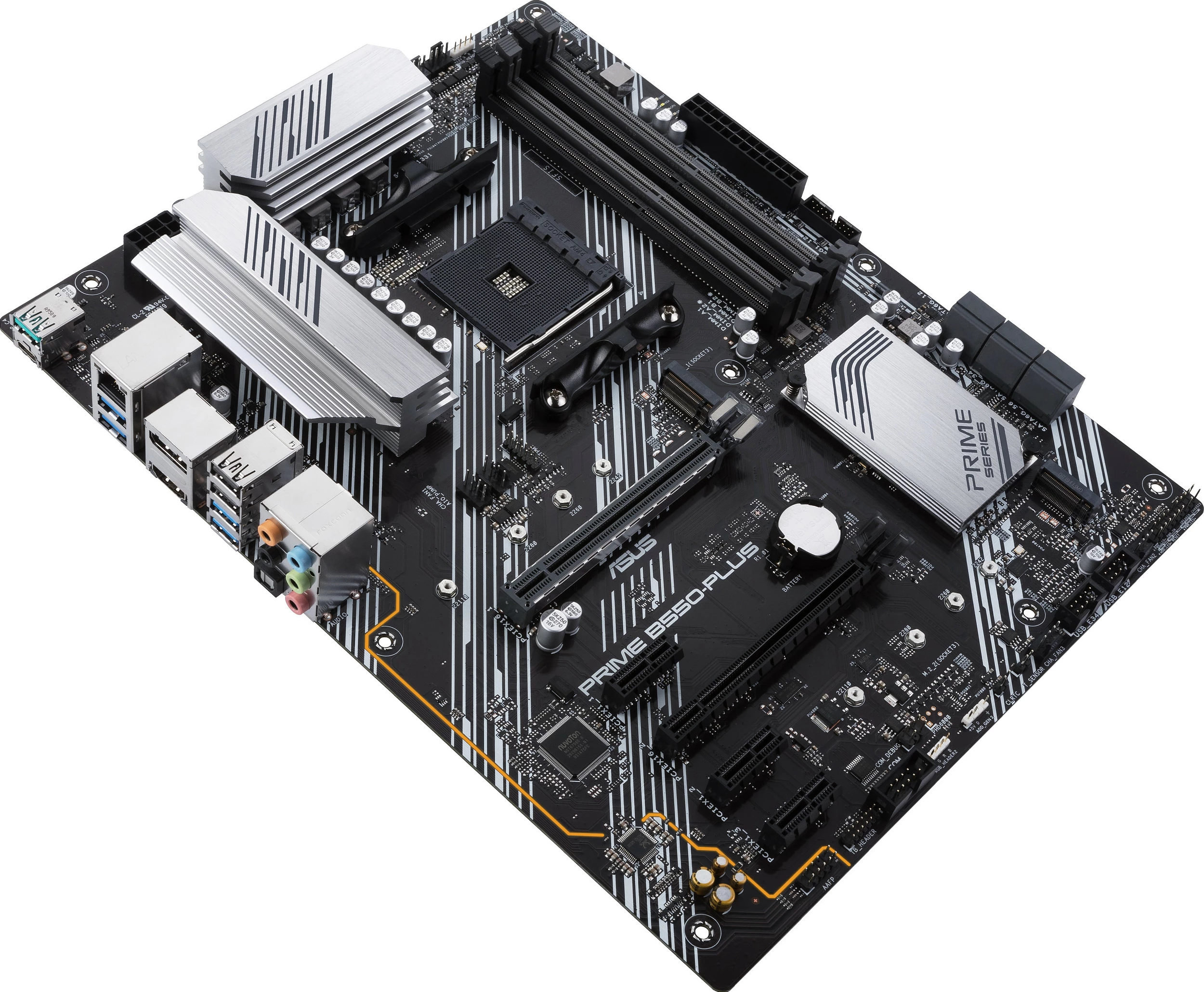 Pllakë amë ASUS PRIME B550-PLUS, Socket AM4, DDR4-SDRAM, 128 GB, E zezë dhe argjend