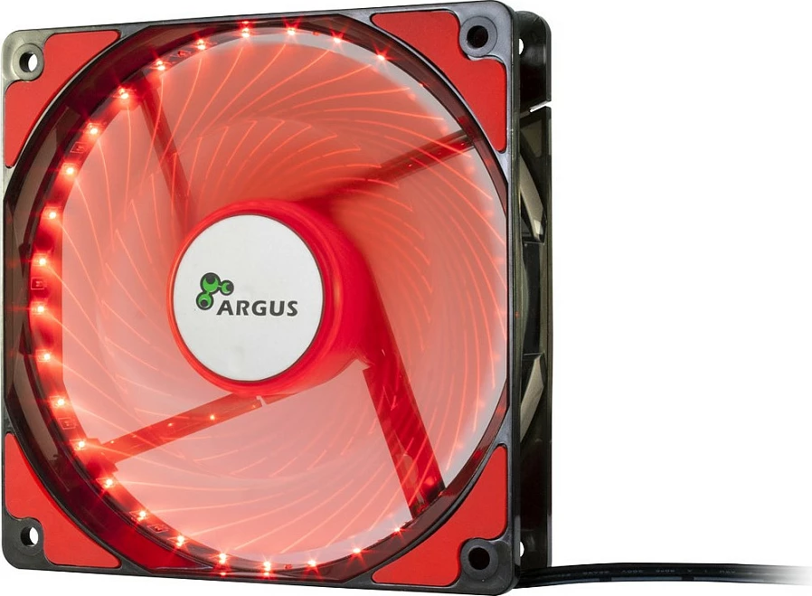 Ventilator kasë Inter-Tech ARGUS L-12025 RD, 120mm, LED e kuqe