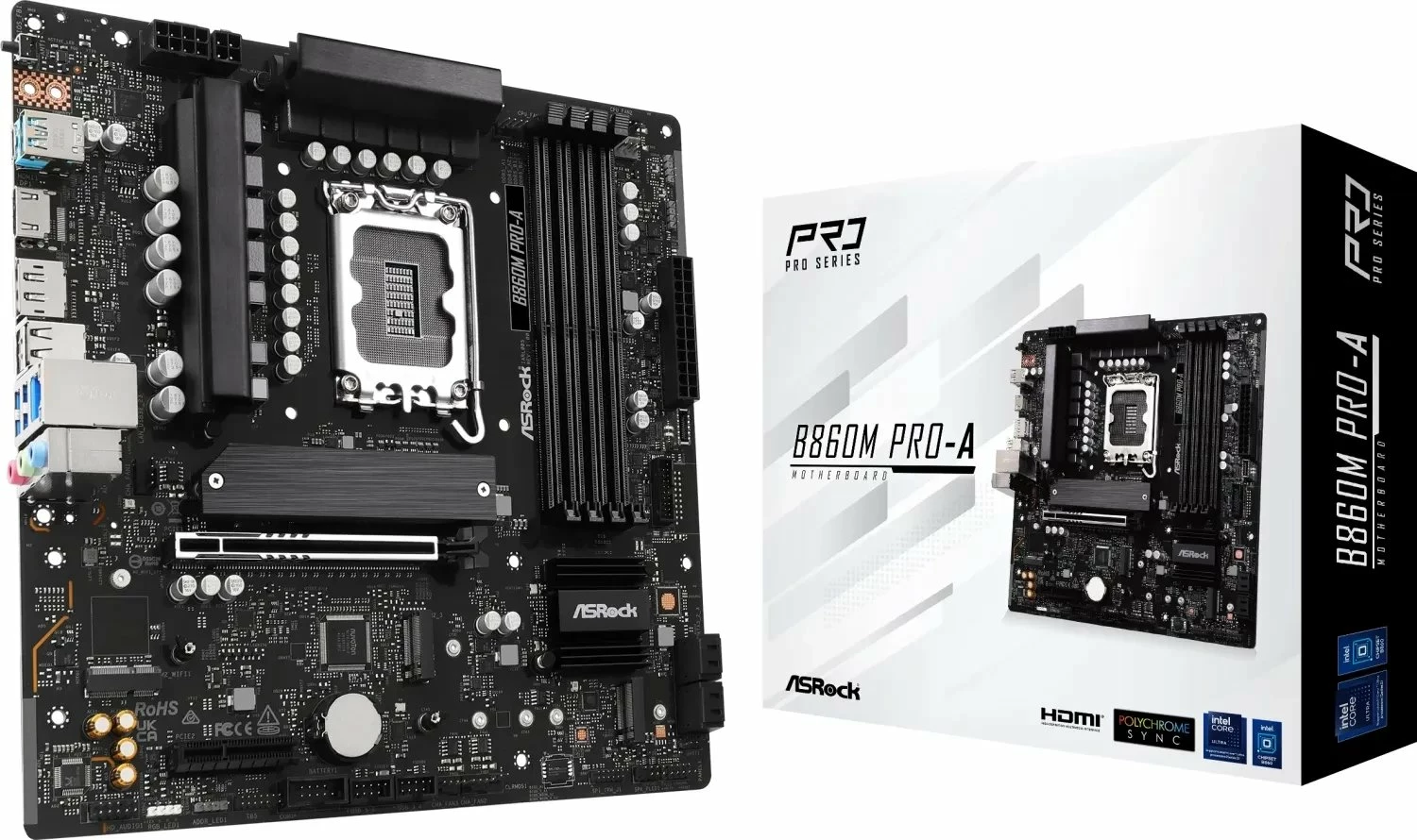 Pllakë amë ASRock B860M Pro-A Micro ATX, DDR5, 256GB, 2.5Gb LAN, USB-C 20Gbps, 2x SATA kabllo