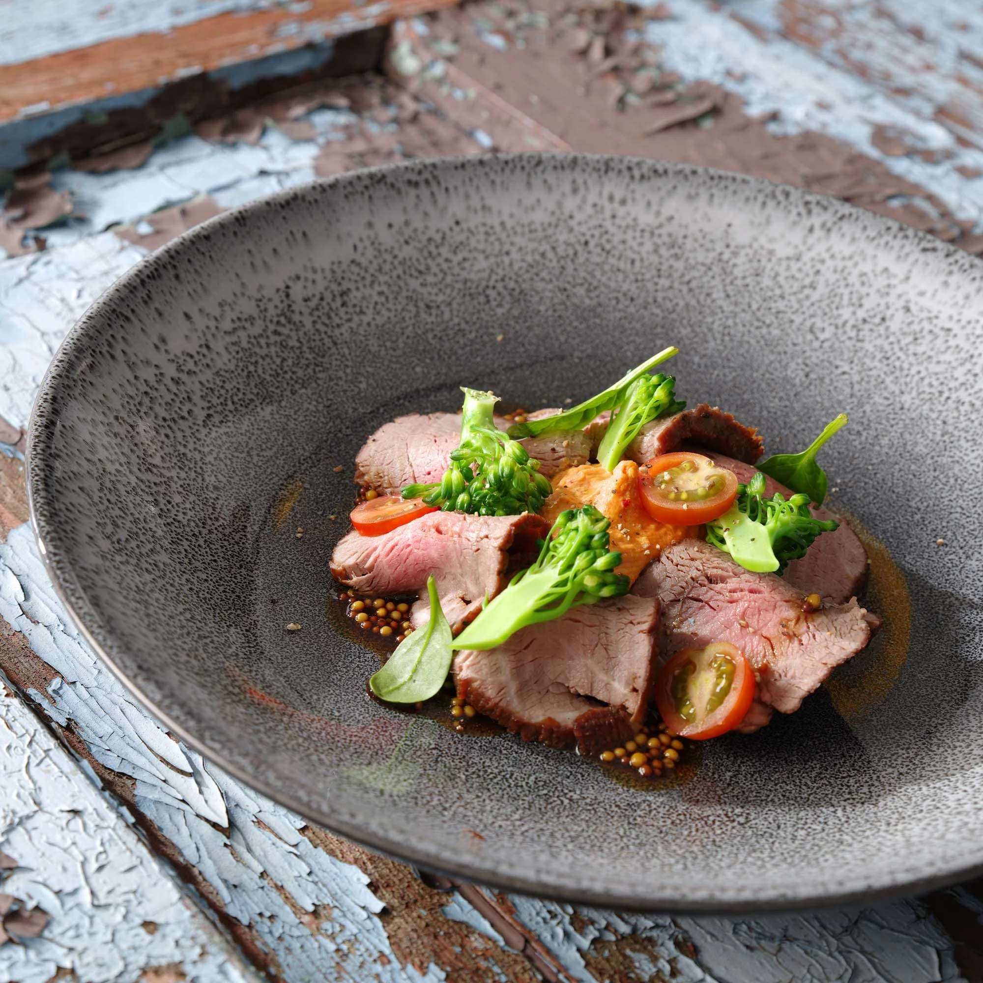 Pjatë e sheshtë Porland Twilight 300 mm, gri, set 6 copë