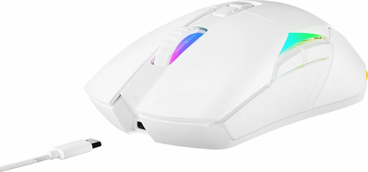 Maus Rampage Nova M4 NOVA M4-WHITE 800-4800 DPI RGB, i bardhë