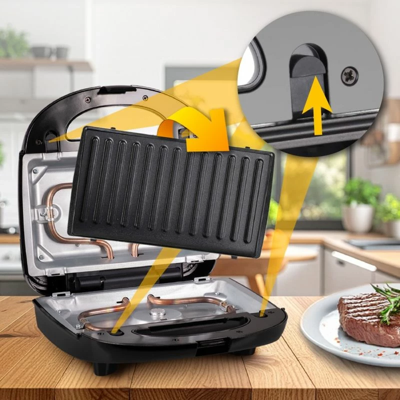 Sandwich maker multifunksional ELDOM ST250 5-në-1, i zi