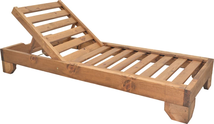 Shezlong Zalka, ngjyrë arre, 66x197x28cm