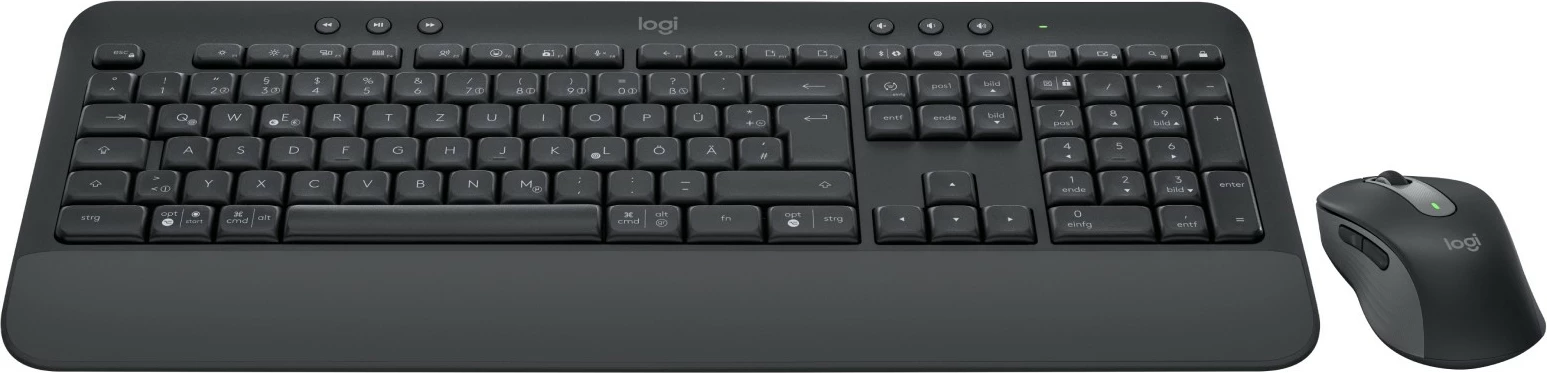 Kombo Logitech Signature MK650 për Biznes, Wireless, Bluetooth, Membranë, QWERTZ, Grafit, Maus i përfshirë