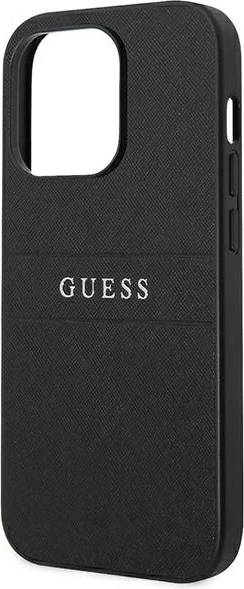 Mbështjellës Guess GUHCP14LPSASBBK për iPhone 14 Pro 6.1", Saffiano Strap, i zi