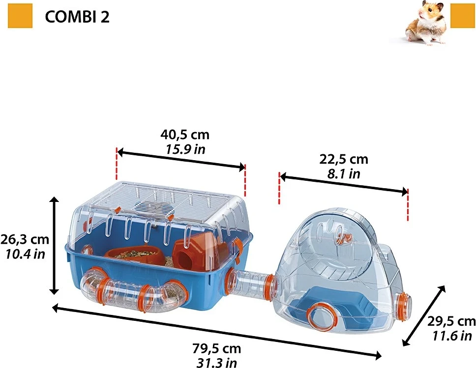 Kafaz për brejtës Ferplast Combi 2
