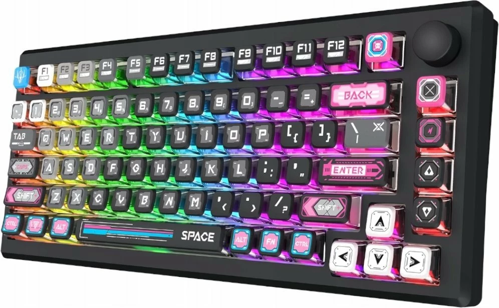 Tastierë mekanike Redragon Uranus Pro 82 K732MC-RGB-PRO, 75%, RGB, USB-C/2.4GHz/Bluetooth, US layout, WuKong switches, e zezë