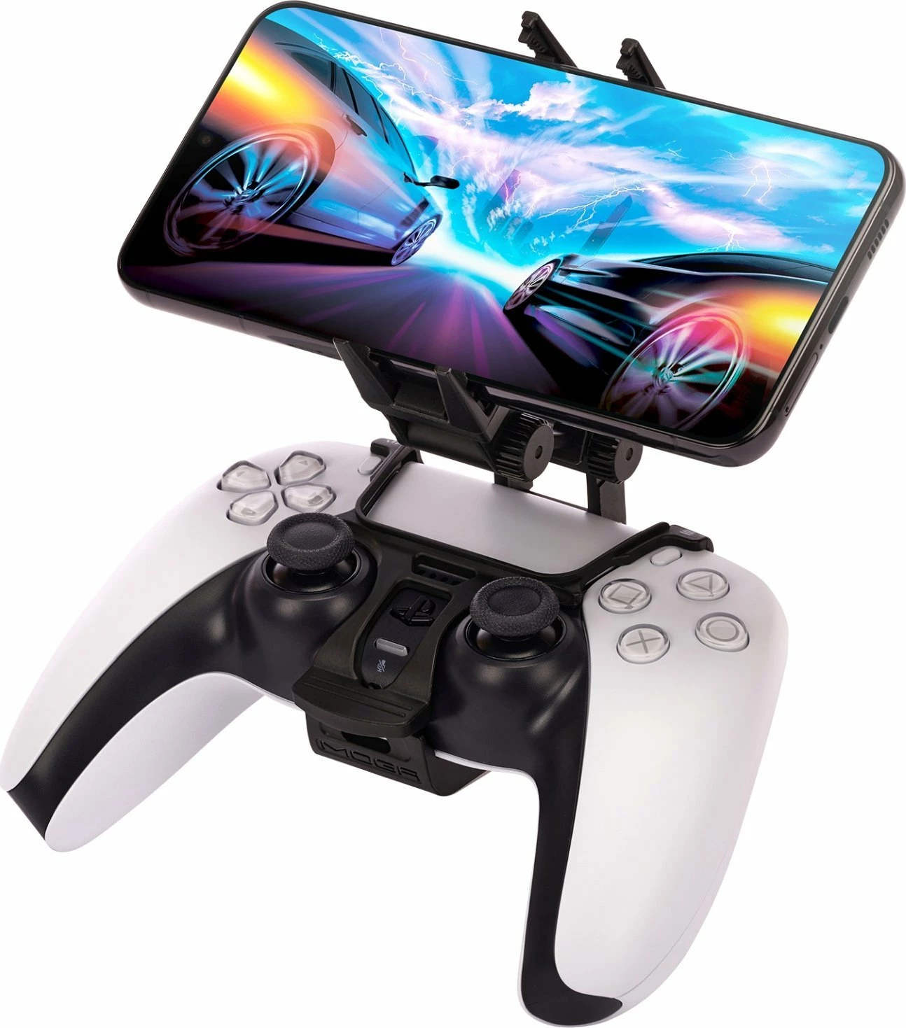 Mbajtëse telefoni PowerA Phone Holder për kontrollor DualSense & DualShock 4, e zezë