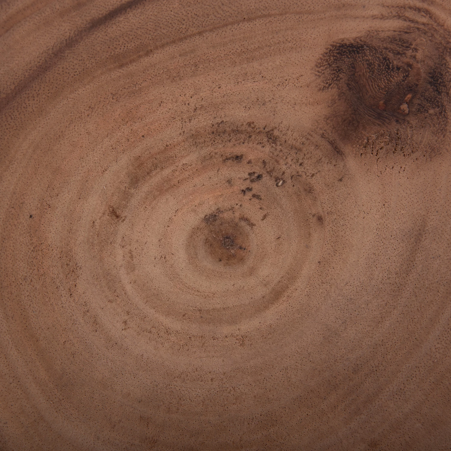 Tavolinë anësore PUFFAT, fibër-cement, ngjyrë e bardhë, sipërfaqe druri teak, FH18172.02, 45x46cm