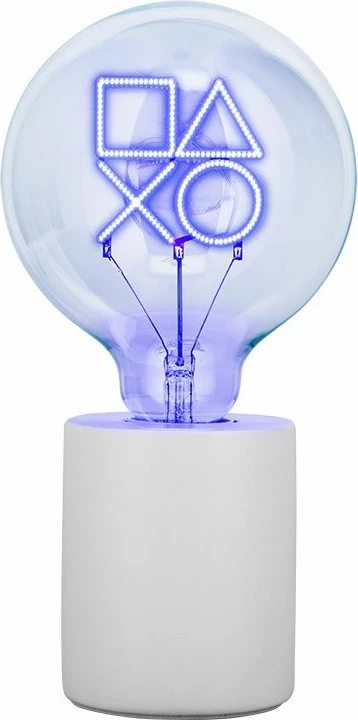 Llampë tavoline LED neon Paladone PlayStation, 20 cm, USB, blu
