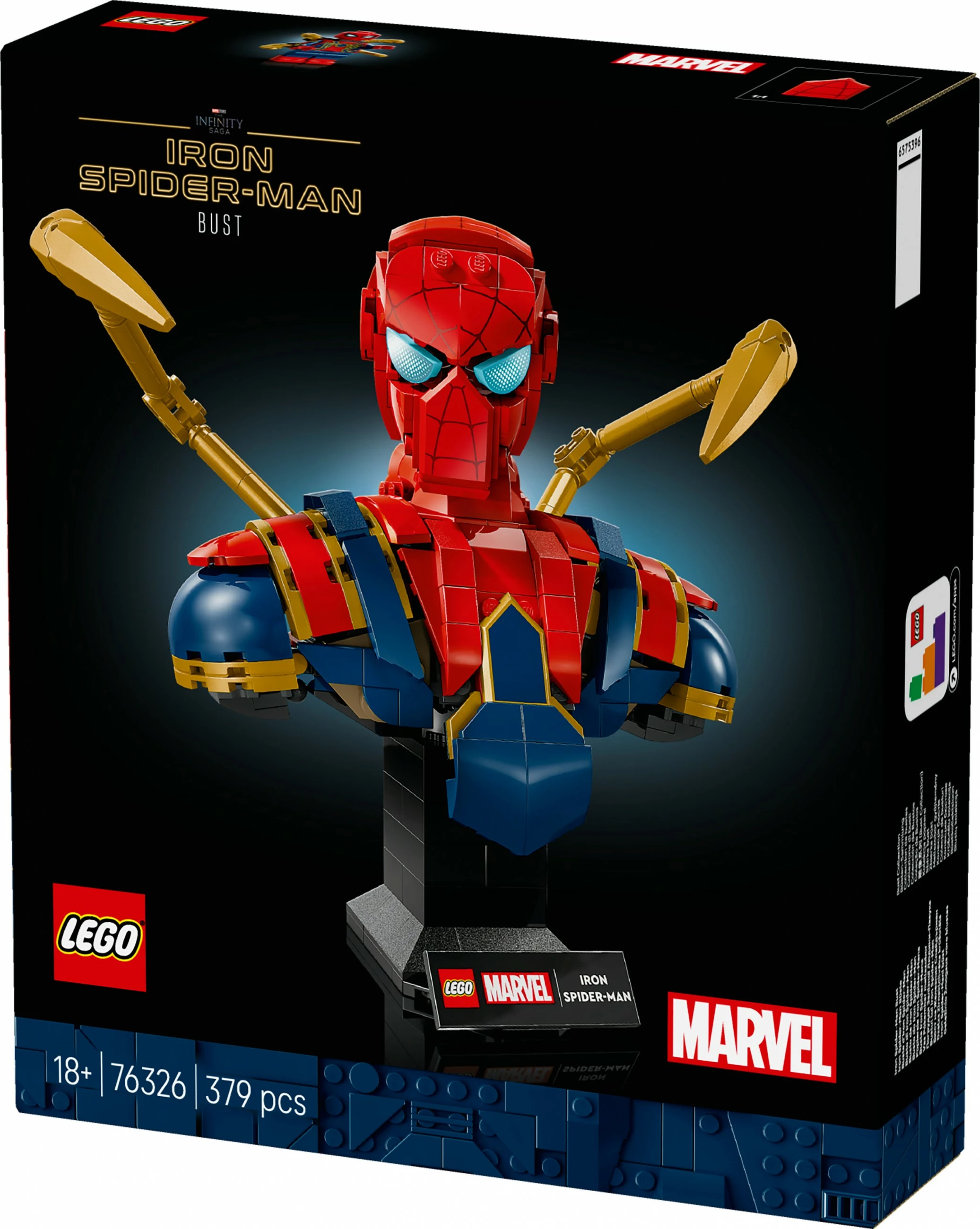 Set ndërtimi LEGO Marvel Iron Spider-Man bust 379 pjesë multikolor